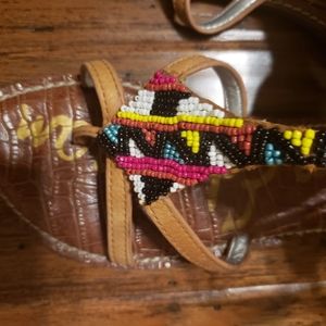 Sam edelman 6.5 beaded caged sandals